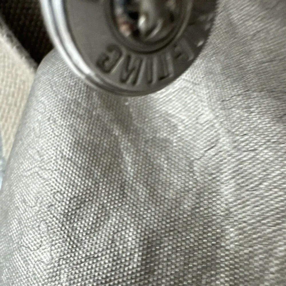Kipling Kallie Metallic Silver Artisanal Embossed Crossbody Bag Canvas Strap